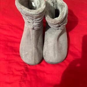 Grey long bay slippers slippergoals